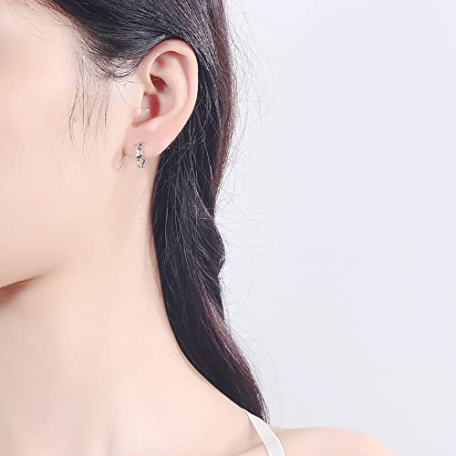 Cute Stars Tiny Small Hoop Earrings for Women Teen Girls 925 Sterling Silver Lucky Star Cartilage Piercing Sleeper Huggie Hoops Earring Wrap Cuffs Minimalist Hypoallergenic Jewelry Gifts Birthday2