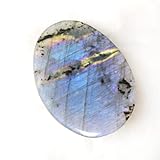 ZHENYANG CAREG Natürlicher lila Labradorit Oval Anhänger Spectrolite Heiling Kristall Stein Halskette Charme DIY. Schmuck Geschenk Home Decoration