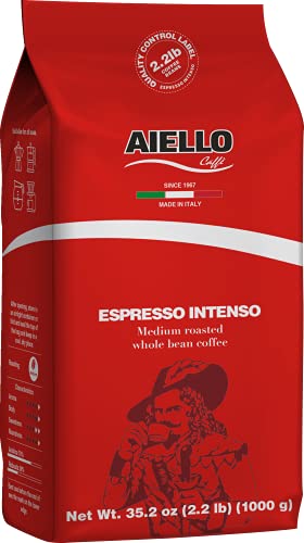 Aiello Caffe Espresso en Grano 2.2 lb Medio miniatura 1