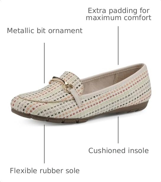 Image of CLIFFS BY WHITE MOUNTAIN Women's Glowing Cushioned Loafer Flat