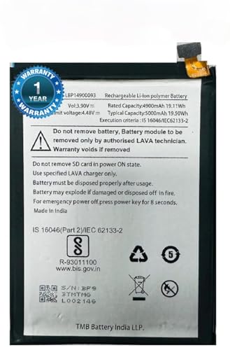Image of Original LBP14900093 Battery for Lava Blaze 2 5G / Lava Yuva 3 Battery with 1 Year Warranty*** (SEP0102)