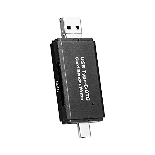 Docooler — Gravador de cartão de alta velocidade USB Micro USB Tipo/OTG Leitor de cartão TF SD grava