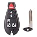 KEYALL 1 Pack 6 buttons Remote Control Car Key Fob 2008-2010 Fit for Chrysler Town & Country 3.3L M3N5WY783,IYZC01C,05026453AC,05026453AE,05026453AF