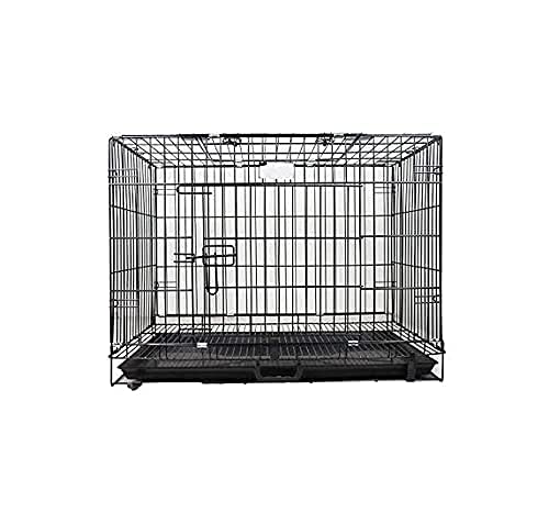 Dog Trust-Double Door Folding Metal cage with Removable Tray and paw Protector for Dogs,Cats and Rabbits 30 inch (Black) (B09GM45TPX) Amazon Price History, Amazon Price Tracker