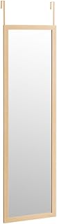 Comprar LOLAhome - Espejo Efecto Madera Natural Largo Rectangular para Colgar en Puerta o Pared de Cuerpo Entero de 125x35 cm, Incluye 2 Ganchos fáciles de Quitar para Colgar en Puertas