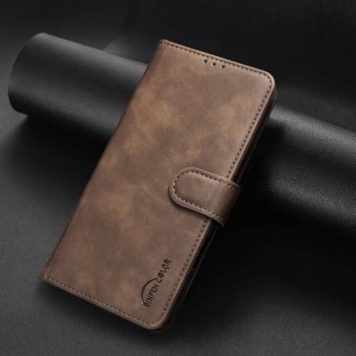 Étui en cuir rétro pour Google Pixel 8A marron housse clapet élégante