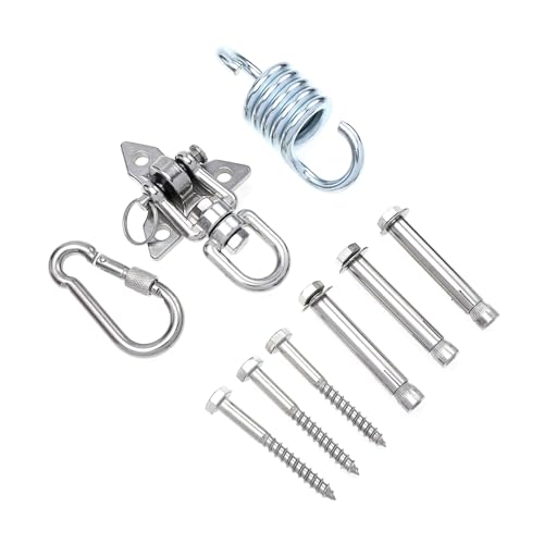 UPKOCH Ganchos para Columpio Inoxidable Resistente y Ligero Gancho Giratorio de Fijación para Sillas Colgantes Hamacas y Interiores Fácil Instalación y Alta Durabilidad