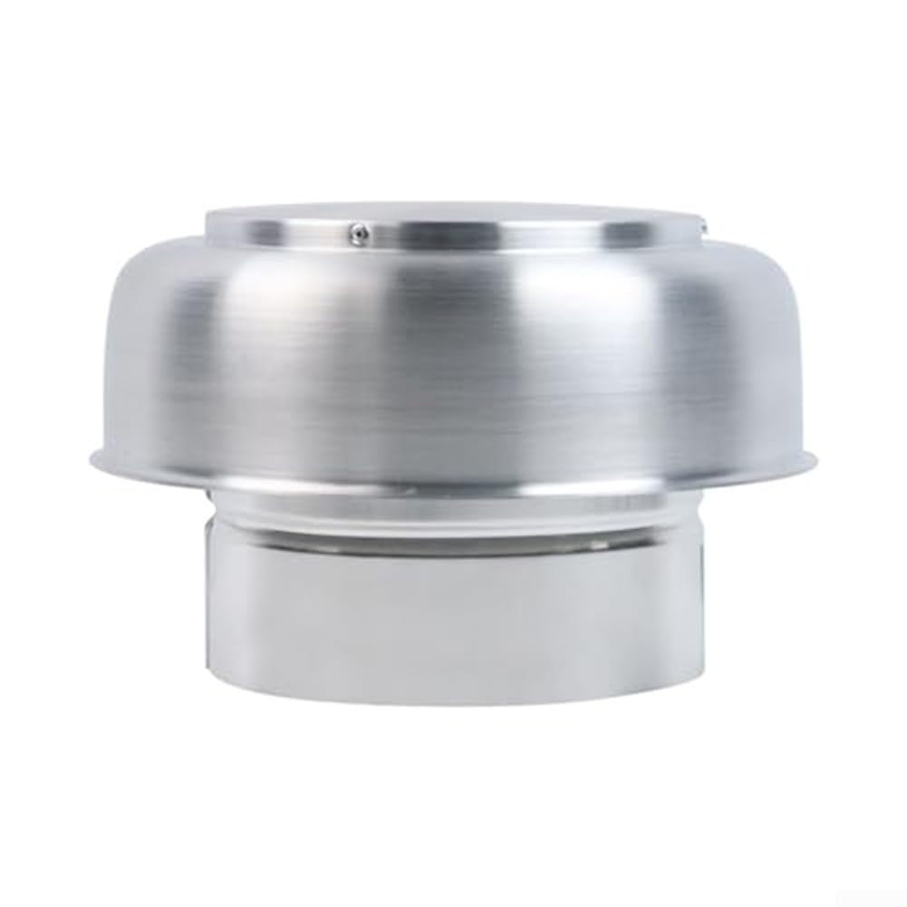EJGMCNSGB Aluminum Chimney Cap, 5.24" Round Roof Vent Easy Install, Windproof Rainproof Stainless Ventilation Duct Cover