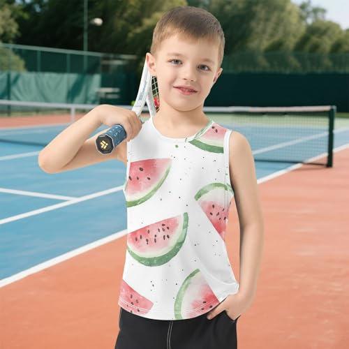 susiyo Watermelon Summer Fruits Boys Sleeveless Tank Top Girls Athletic T Shirt 6