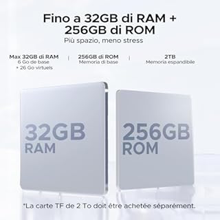 DOOGEE U13 Tablet, FHD+ Tablet 13 Pollici Android 16, 32GB RAM+256GB ROM(TF 2TB) 11000mAh 18W, 2.2GHz UNISOC T7280 Octa-Core Gaming Tablets, 90Hz Widevine L1/13MP/BT 5.0/5Ghz WiFi/GPS/4 Altoparlanti