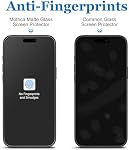 Mothca Matte Privacy Screen Protector for iPhone 17/ iPhone 16 Pro Anti-Spy, Anti-Glare Full Coverage Tempered Glass Anti-Fingerprint 6.3 inch (1 Pack)