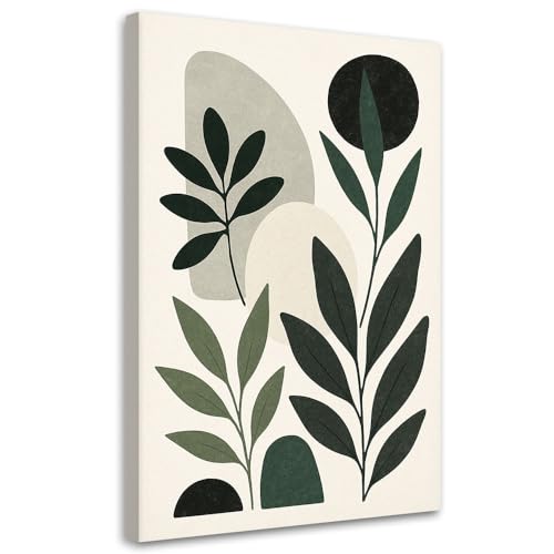 Tableaux deco tableau murale feuilles vert minimalisme pour le bureau calme