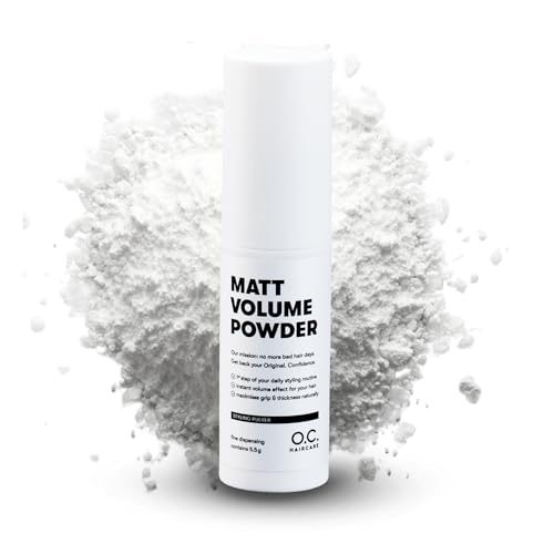 O.C. HAIRCARE Stylingpulver - Volumen Puder Haare - Haarpuder für dünnes & feines Haar - mit MATT-EFFEKT - 30 Tage risikofrei testen - von führenden Salons empfohlen - farblose Grundierung