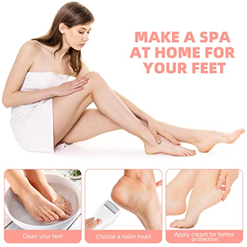 Foot Callus Remover, Nicebirdie Professional Electric Callous Removers For Feet Rechargeable 3 Grinding Heads Waterproof File Feet Scrubber Pedicure Tools Kit Feet Care Supplies #TOP6