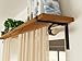 MKsteelco curtain rod shelf brackets handmade - heavy duty above window bracket, wall rod support, blinds & shelves & rods holder, black decorative iron dowel supports, blind & shelving holders