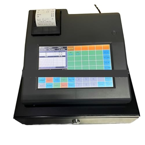 VXDEFP Caja Registradora Caja registradora pequeña Inteligente, Pantalla táctil de 9 Pulgadas, Caja registradora electrónica for Comida rápida, té con Leche