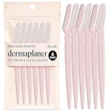 Kitsch Dermaplane Razor for Women Face – Face Razors for Women & Men, Eyebrow Trimmer & Face Shaver – Exfoliating Facial Razor & Skin Care Tool for Smoother Skin - Blush, 6 pcs