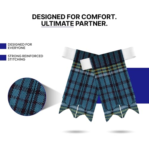 Image of Scottish Tartan Kilt Flashes with Elastic Adjusters