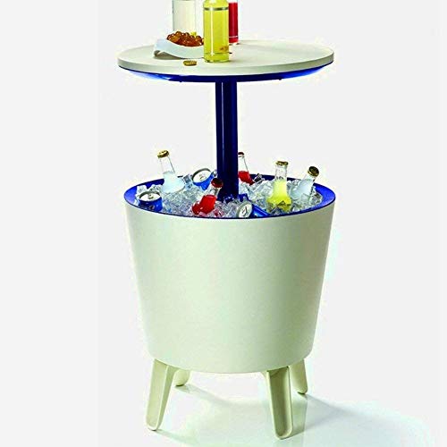 STS SUPPLIES LTD Cool Bar Table Ice Cooler Bucket Drinks Beer Cocktail White Garden Outdoor &E Book