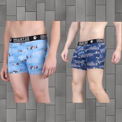 Image of Men's Nylon Stretch Printed Trunk | Ultra-Soft, Breathable Innerwear for Men | Stylish & Supportive Fit