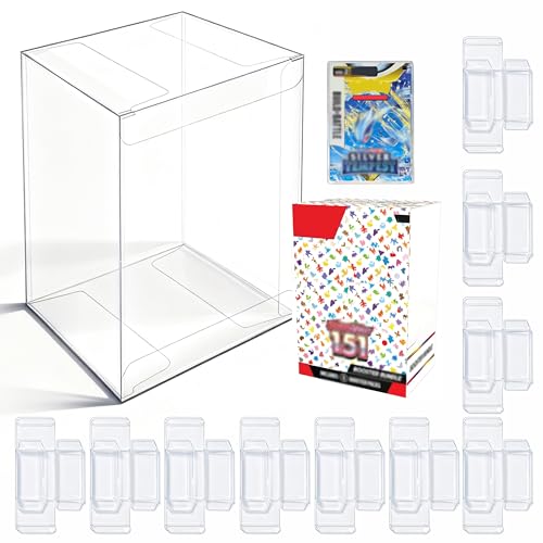 Image of 10PCS Plastic Protector Case For Booster Bundle /Build & Battle Foldable Clear Display Box Plastic Display Case Compatible with Booster Bundle Collectors Cards Protector
