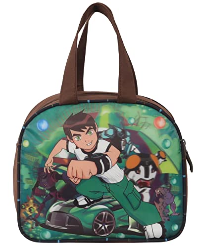 Image of STRONG LIFE Polyester Tiffin Picnic Work School Office Lunch Bag for Kids with Bottle Holder (Brown)