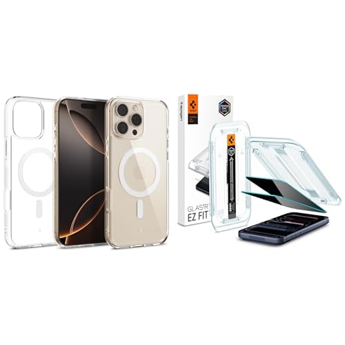Spigen Caseology iPhone 16 Pro ince MagSafe Kılıf Capella Mag Sararma Karşıtı Hava Kanalı Teknolojisi™ Spigen iPhone 17 Pro / 17/16 Pro Hayalet Cam Ekran Koruyucu