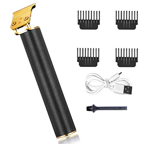 Zmarthumb - Hair Clippers for Men, Professional Electric Cordless Outliner Hair Trimmer, T-Blade Zero Gap Hair Trimmer Rechargeable Haircut Grooming Kit with 4 Guide Combs