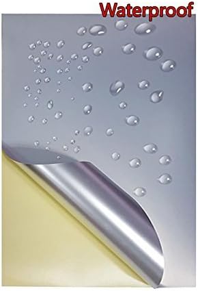 Full-Sheet Matte Silver Waterproof Removable Labels A4 Adhesive Labels ¨C Tear-Resistant Waterproof Stickers for Company Information / Wine Bottle - Laser Print Only (10Sheets)