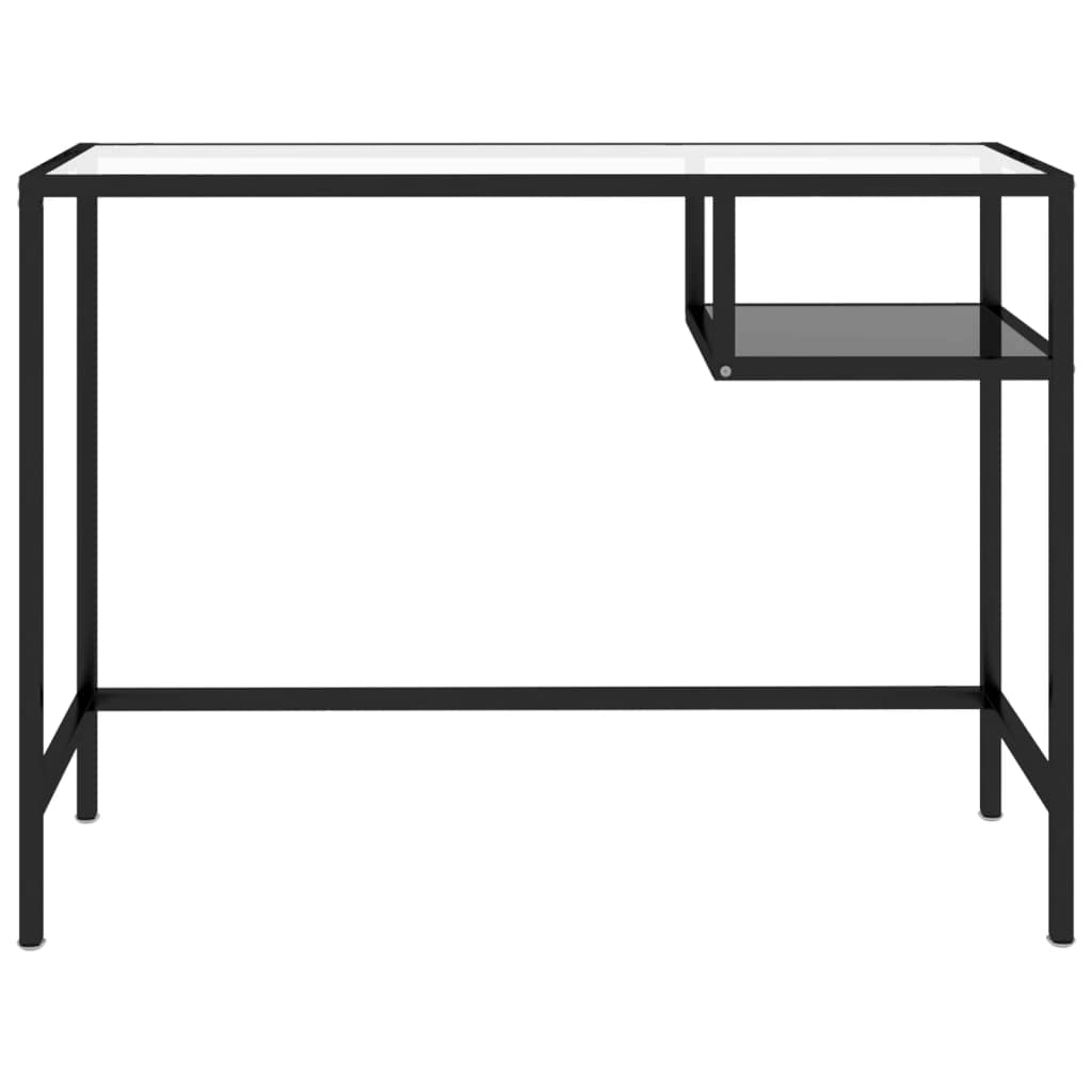 Muebles de oficina escritorio para computadora, color negro, 100 x 36 x 74 cm, escritorios de cristal