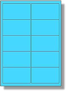 10 Per Page/Sheet, 5 Sheets (50 Sticky Labels), Label Planet® White Blank Matt Self-Adhesive Plain A4 Address Addressing Shipping Stickers, Printable With Laser or Inkjet Printer, UK LP10/99, 99.1 x 57 MM, FOR JAM FREE PRINTING, General Purpose