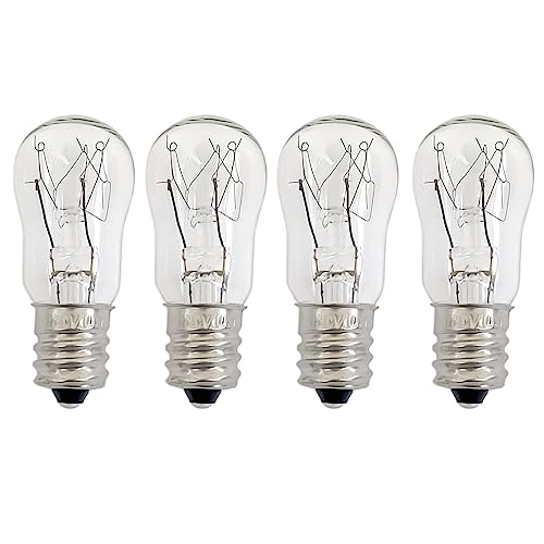 Appliance Clear Light WE05X20431 Dryer Drum Replacement Bulbs 120V/10W/E12 Dryer Light Bulb Compatible with GE & Hotpoint Dryers 4-Pack