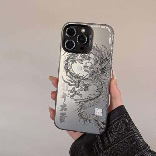 �}�W�J�� �I���G���^�� �h���S�� �d�b�P�[�X�AiPhone 17/16 /15/14/13 �p�A�t���J�o�[�d�b�P�[�X�A3D �X�e���I �{�^�� �f�U�C��(Black,FOR 16pro)