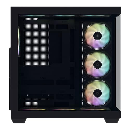 Image of GALAX HOF ALLSYNQ Dual-Chamber ATX Mid-Tower Computer Case /Gaming Cabinet with 270 View preinstall 7 ARGB Fans | Support E-ATX, ATX, M-ATX, Mini-ITX -PC CASE Black