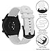 Anbeer Silicone Watch Band 22mm Quick Release Rubber Watch Straps for Men Women,White with Black Stainless Steel Buckle