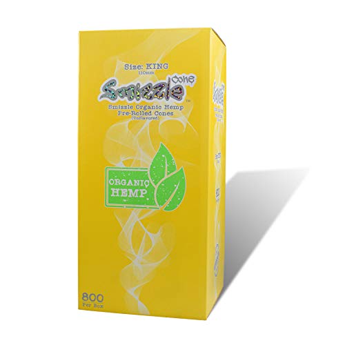 SMIZZLE 800 ct Pre-Rolled Organic Cones, KING (110mm) Tower Bulk Pack for Dispensaries -  TBP800KB