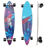 Island Skate 38" Pintail Longboard Skateboard - 7ply Canadian Maple Deck - Cruiser Skateboard for Ki