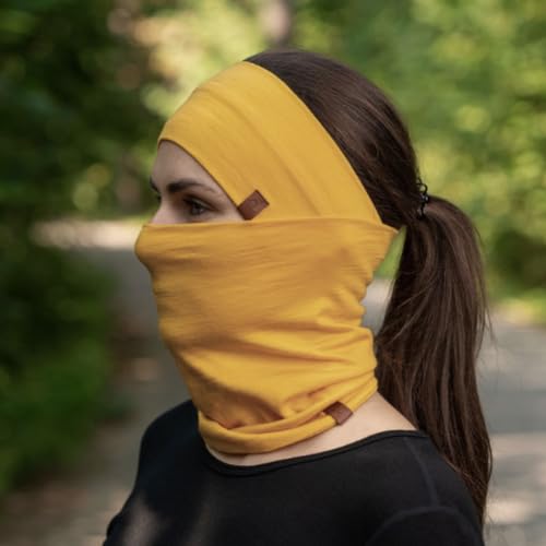 Conjunto de 2 piezas menique con polaina de cuello y diadema para correr 2