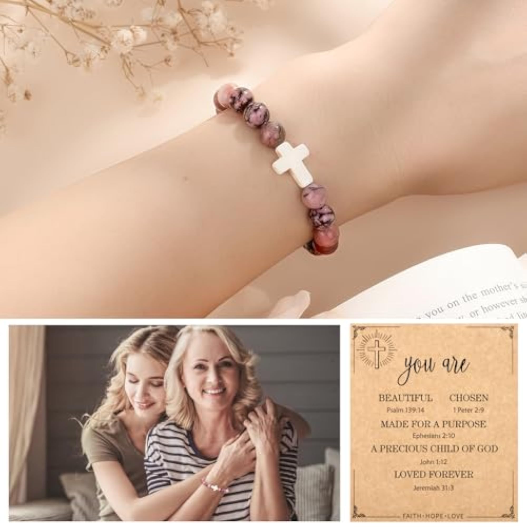 Women's Christian Cross Bracelet, Religious Gift