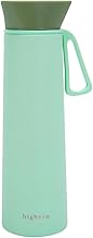 Garrafa de Água Térmica Esportiva Academia Isolada a Vácuo Aço Inox 400ML/500ML (Verde Gelo 500ML)
