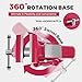 Forward Round Bench Vise, 1740B Economic Industrial Vice PRO with 360° Swivel Base, 4