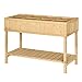 Outsunny Huerto Urbano de Madera 120x60x81 cm Jardinera Elevada para Cultivo de Plantas Flores con Estante Inferior para Jardín Terraza Exterior Natural