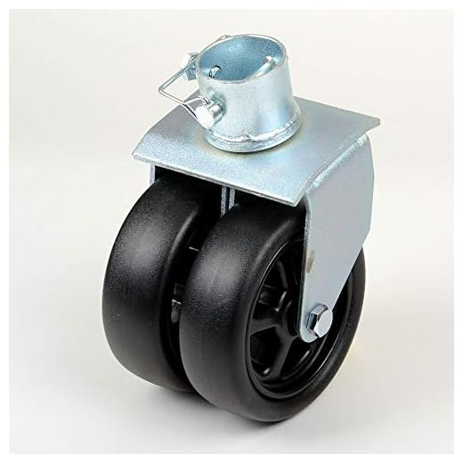 Heavy Duty 6” Dual Wheel for Trailer Jack 2000LB Capacity