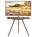 ECOTINY TV staffelei für 43 bis 65 Zoll LCD LED OLED Bildschirm bis zu 35 kg, höhenverstellbar und schwenkbar, tragbarer TV-Ständer Holz mit Holztablett,max VESA 400x400mm, Schwarzes Walnussholz