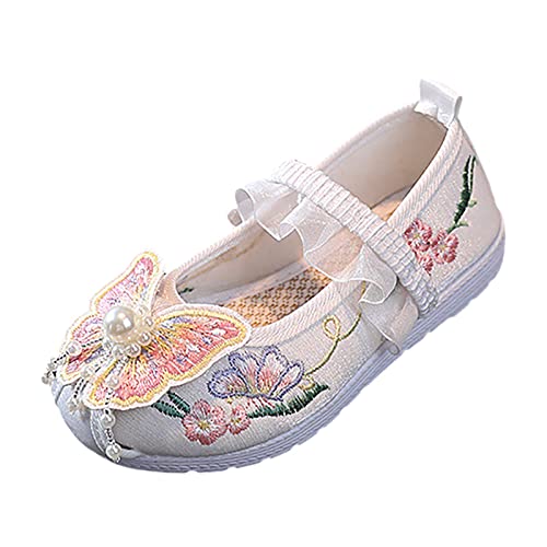 Chinese Traditional Embroidery Flat Shoes Toddler Girl Mary Jane Ballet Shoes Kids Girls Classic Princess Dress Shoe