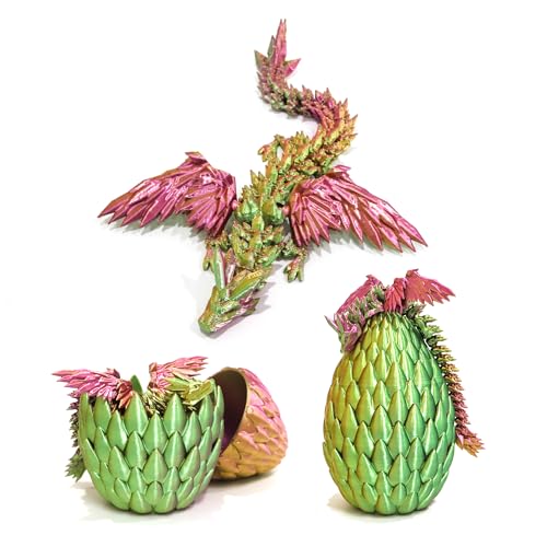 Flavery 3D Printed Flying Dragon in Egg - Easter Basket Stuffers