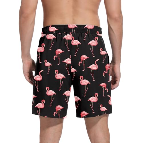 Mens Swim Trunks with Compression Liner Bathing Suits Quick Dry Beach Board Shorts with Zipper Pockets3