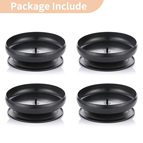 Nuptio B07WWXJBCQ Pcs Of 4 Spike Candle Holder Iron Candle Plate Pillar Candle Holder thumb #6