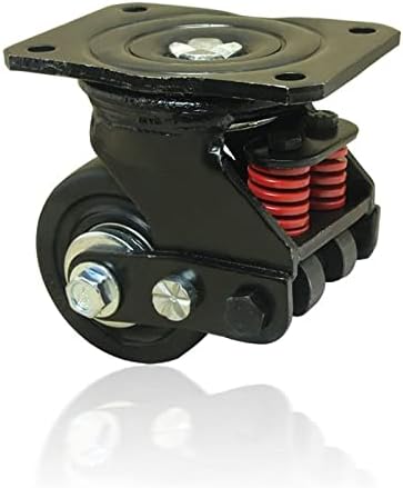 YUZZI 3inch Silent Damping Universal Wheel with Spring Wheel Anti-Seismic Caster for Heavy Equipment Gate Industrial Casters 1Pcs