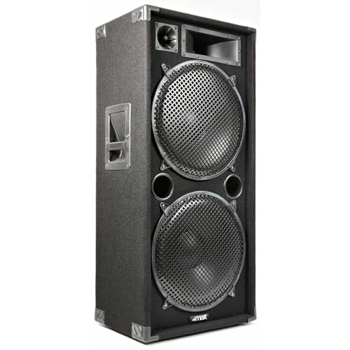 Max215 - Enceinte Sono Passive, Puissance de 2000 Watts, 2 Woofers de 15 Pouces, Tweeter Clair,...